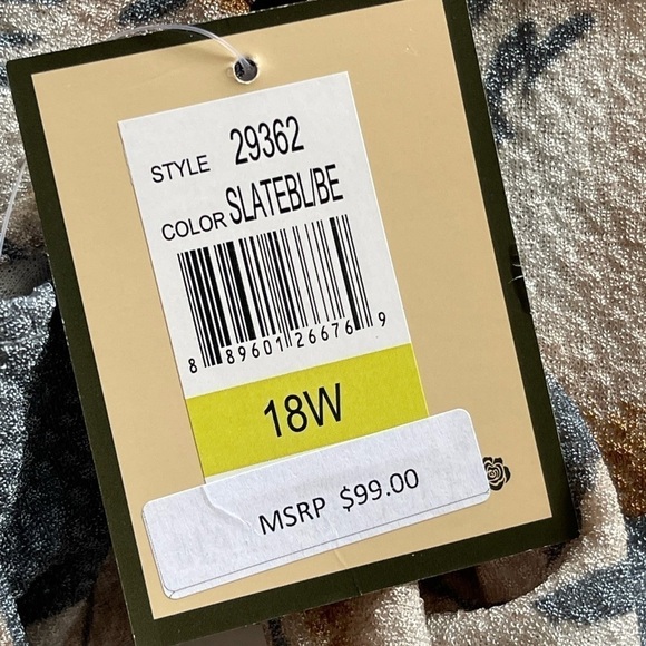 Maya Brooke Women Plus Size Hawaiian Floral Cardigan Jacket Long Open Front, 18W - Picture 3 of 15